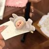 Flocked Cartoon Hair Clip: Cute Duckbill Headwear for Kids and Women