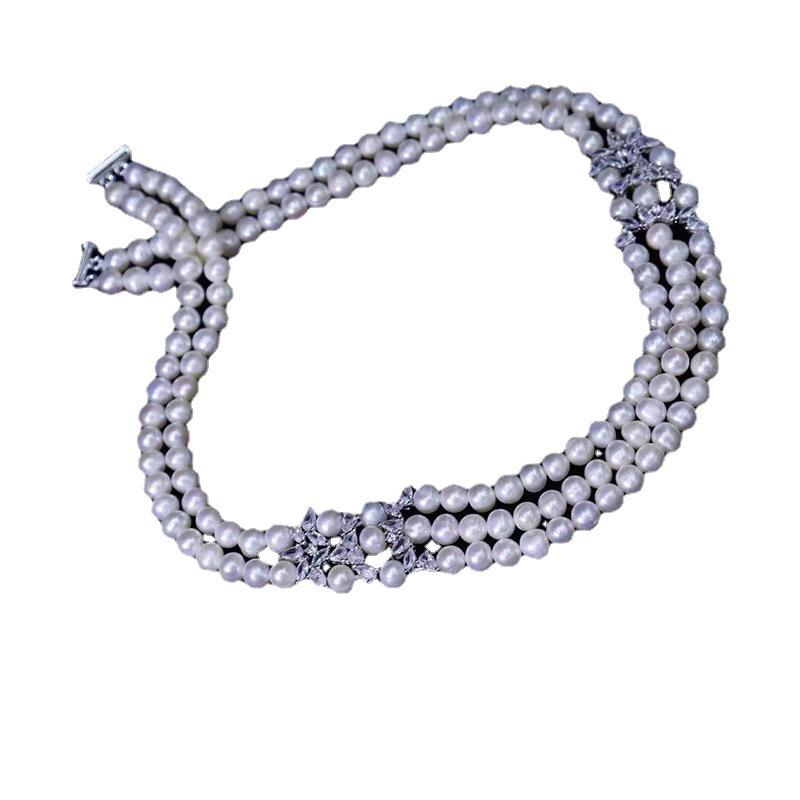 French Retro Freshwater Pearl Necklace - 6-7mm Versatile Niche Fashion Collarbone Chain