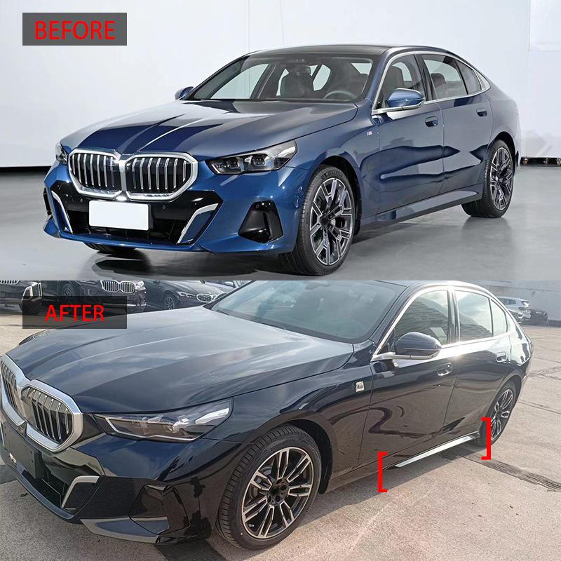 BMW i5 Long-Wheelbase Side Skirt Diffuser, ABS Material, Easy Install, MP Style