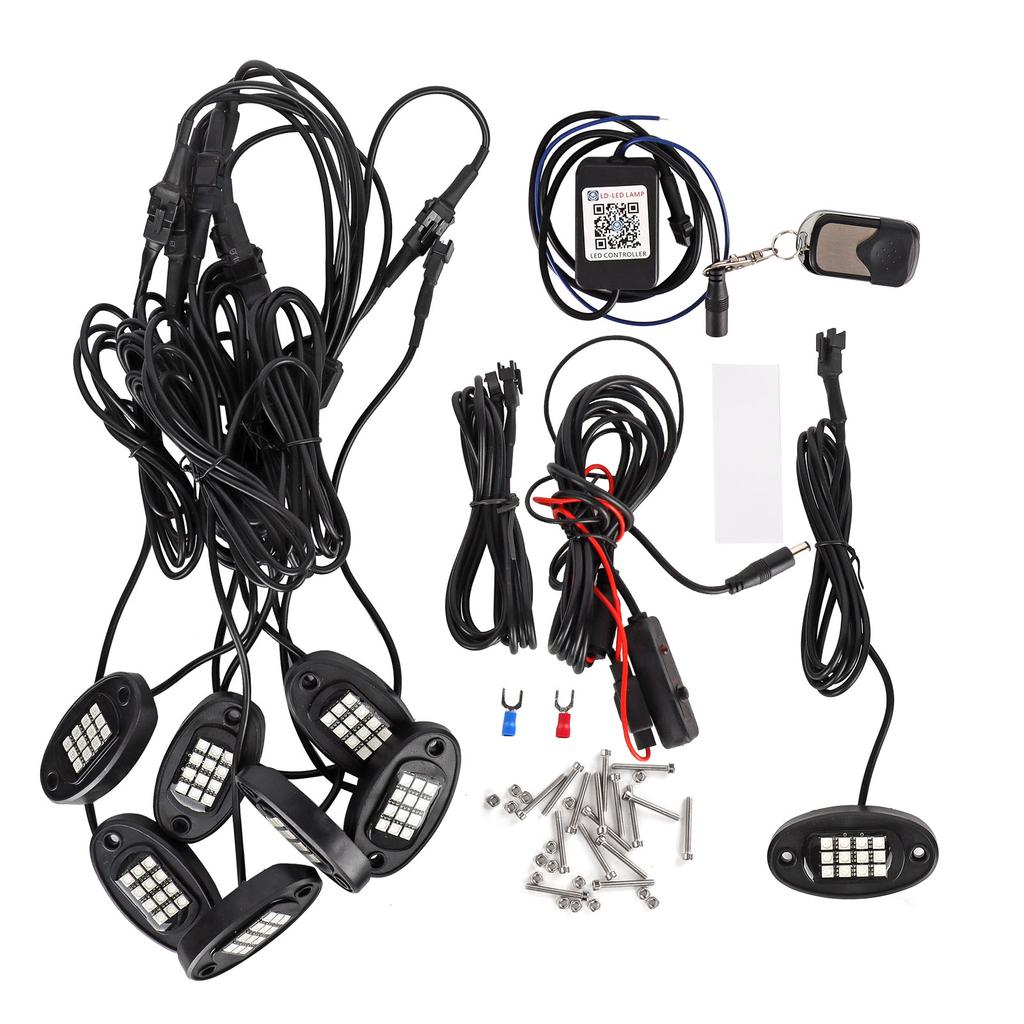 LED Rock Light Kits 8 Pods für Truck UTV ATV mit Dimmerschalter