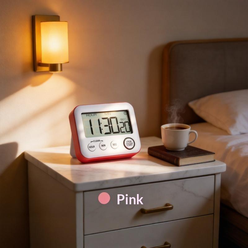Digital Kitchen Timer Adjustable Volume Large LCD Display Precise Countdown for Kitchen Baking Office Pomodoro Timing