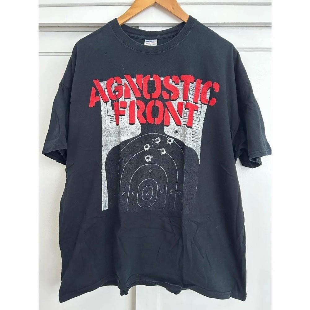 

Agnostic Front Rock band Vtg Black Short Sleeve Graphic T shirt Unisex T-Shirt XXXXL