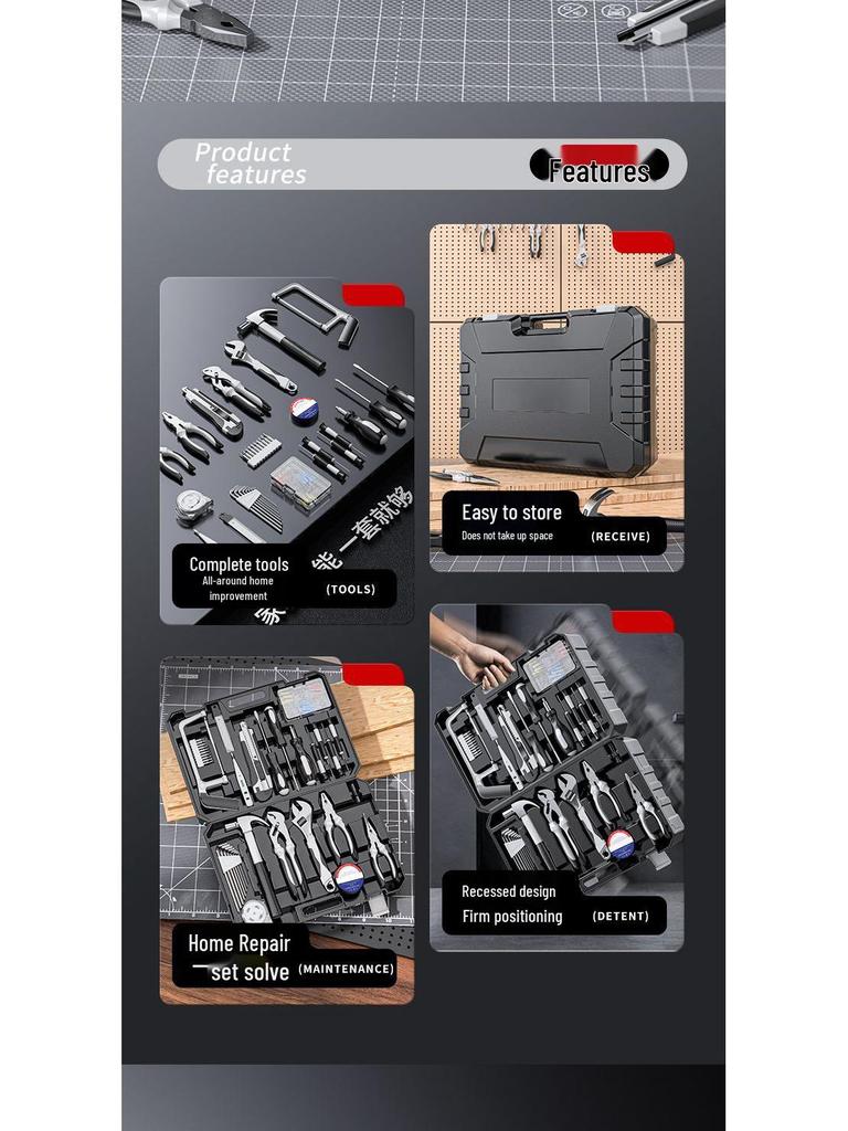 Royal Household Hardware & Woodworking Toolbox Set