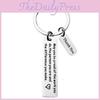 Elegant Stainless Steel Keychain With Inspirational Engraving For Graduation Gifts