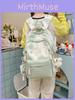 Sac à dos papillon jeune pour l'école en nylon avec rangement pour ordinateur portable