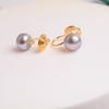 Natural freshwater pearl non-piercing ear clips for women, simple 11k gold-inlaid niche high-end mosquito coil earrings, INS style