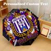 8 Rib Auto Folding Umbrella Anderlecht FC Print Custom Name Text Portable Rain Gear