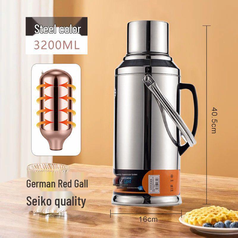 Stainless Steel Electric Hot Water Kettle with Red Inner Tank for Home and Students