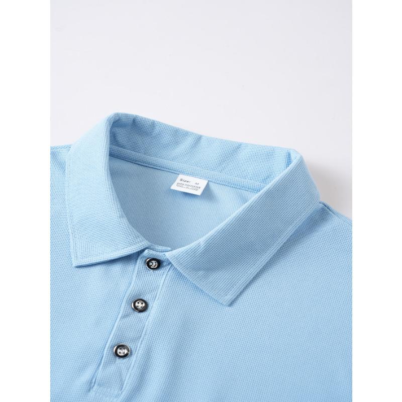 Men S Short Sleeve Polo Shirt Button Pocket Loose Summer Top