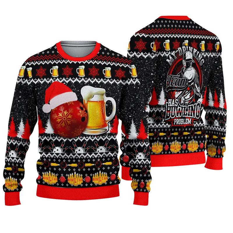 

Уродливые рождественские свитера Зеленые джемперы 3D Смешные с принтом Праздничная вечеринка Рождественский свитшот Для вечеринки Дня рождения Рождественский свитшот 5XL