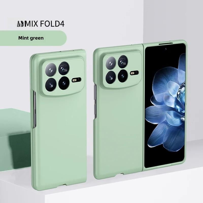 Luxury Fashion Solid Candy Color Folding Case for Xiaomi Mix Fold 4 Skin Feel Anti-Fall Screen Protective Lens Shockproof Full Protect Cover