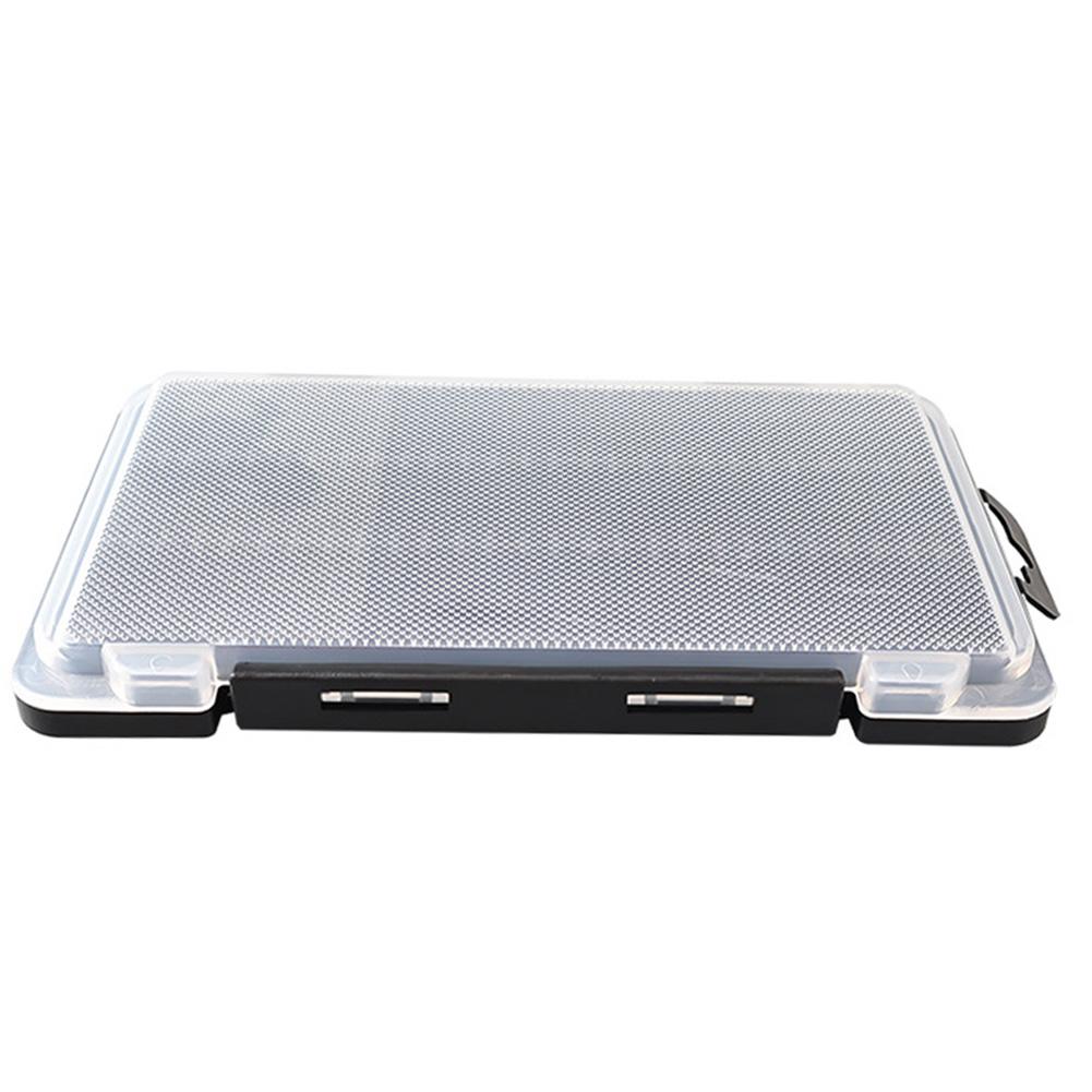 

Двусторонняя коробка для рыболовных снастей, коробка для хранения рыболовных инструментов, пластиковая коробка-органайзер для приманок большой вместимости, портативная для рыбалки на открытом воздухе чёрный