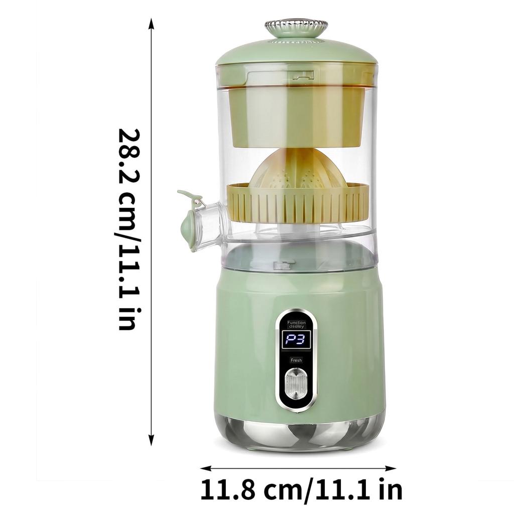 Electric Orange Juicer USB Rechargeable Citrus Juicer Automatic Orange Squeezer Compact for Lemon Lime Grapefruit Pomegranate