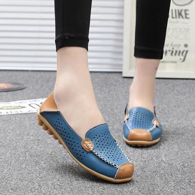 Trendige und minimalistische Einzelschuhe 2024 Neu Ausgehöhlt Atmungsaktiv Flachsohlig Rutschfest Lässig Bequem Damen Schuhe
