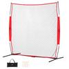 VEVOR Barricade Backstop Net, 7x7 Ft Ball Sports Barrier Netting, Portable Practice Equipment with Carry Bag