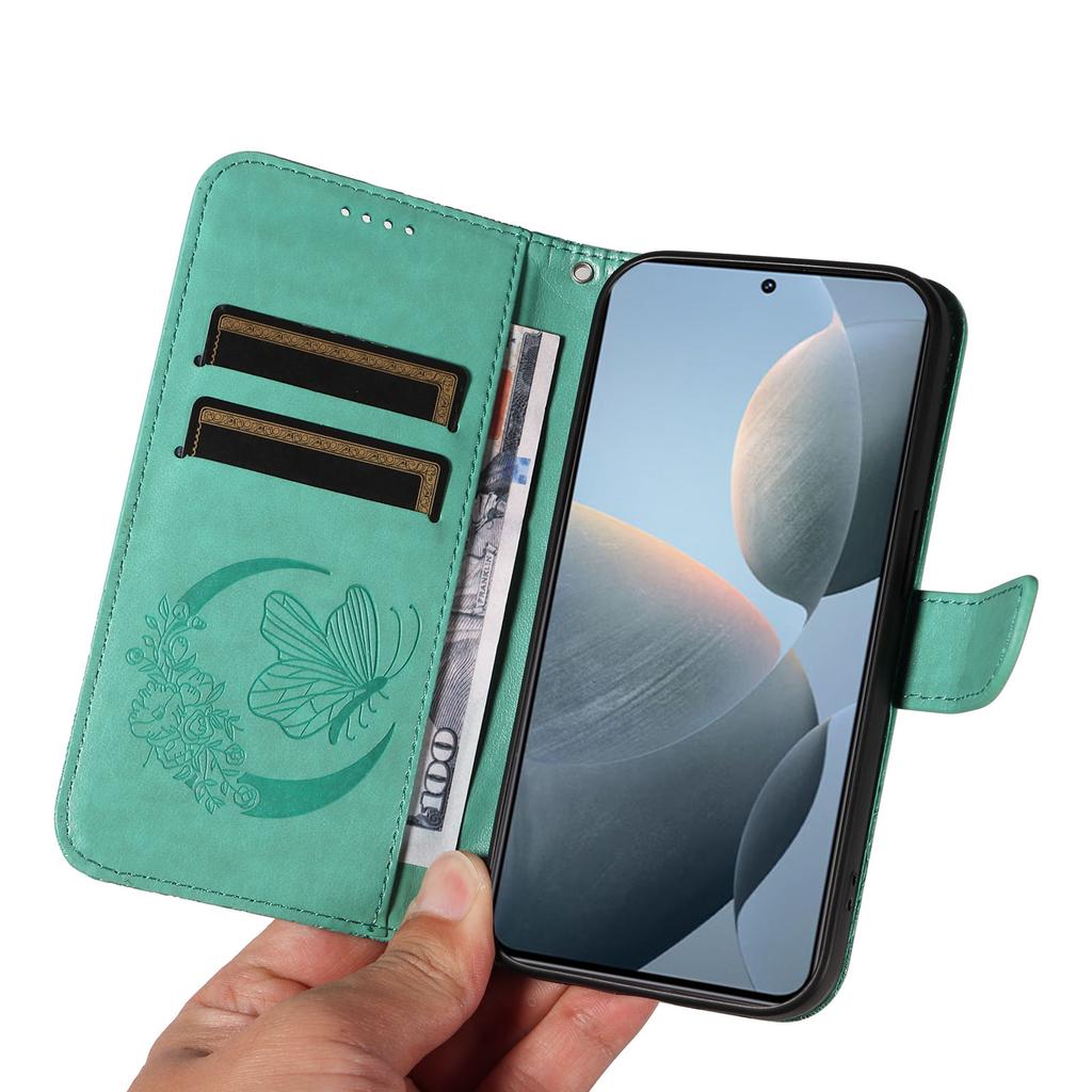 For Xiaomi 14T Case Butterfly Pattern Leather Wallet Flip Phone Cover