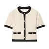 European and American Style, New Women's Clothing, Contrasting Color Short-sleeved Blazer, High-waisted Contrasting Color Casual Straight-leg Pants