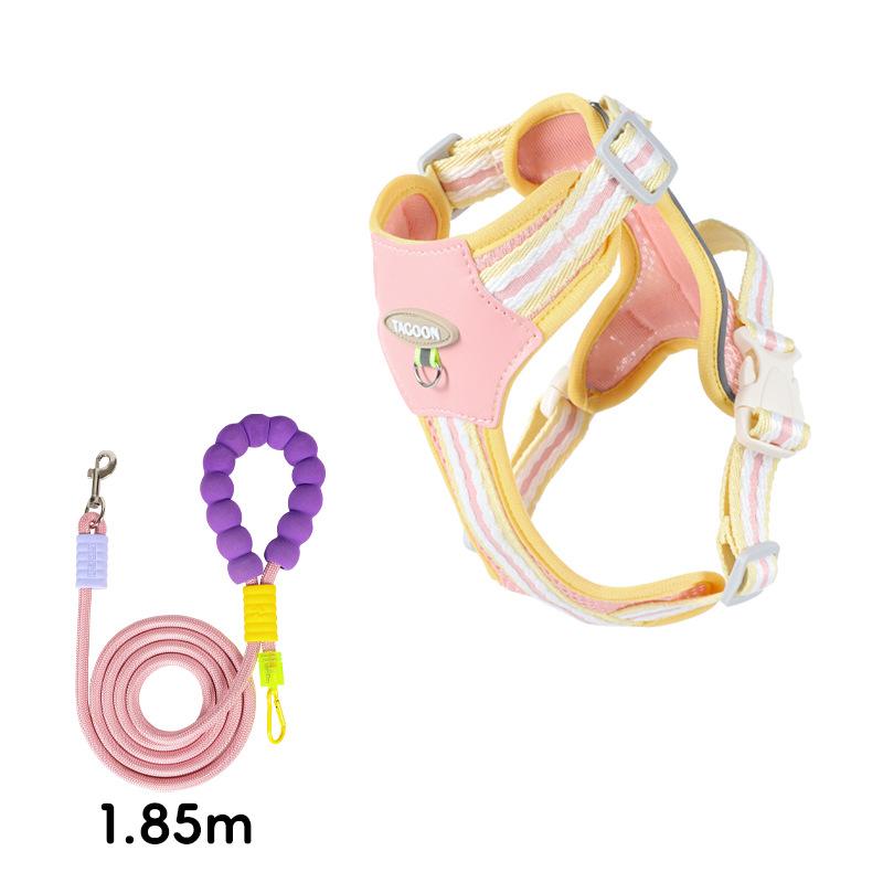 Leichtes verstellbares Hundegeschirr für Brust und Rücken, Weste mit Leine, mit reflektierendem Band, für Welpen, Hund, Outdoor-Zubehör
