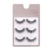 False Eyelashes Full Strip C Curl Black Fiber Natural Look Transparent Band for Daily Use