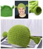 Unisex-Sturmhaube Monster Shrek Mütze aus Wolle, warme Wintermütze, gestrickt, grün, lustige Beanie, Mütze für Damen und Herren, rein handgefertigt