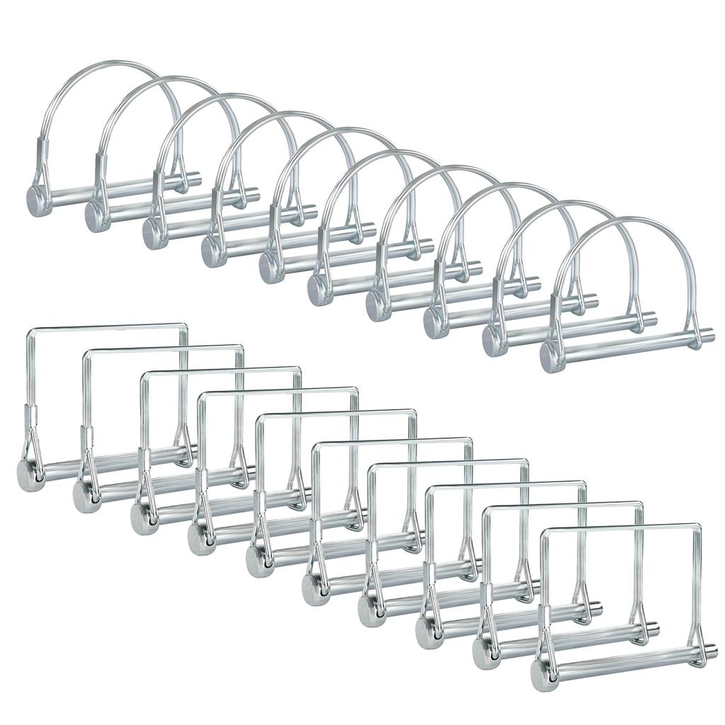 10dílná sada závlaček přívěsu – 2-3/4 palce x 1/4 palce (délka X šířka) – Vhodné pro zemědělské přívěsy, zahradní vybavení a hákové systémy.