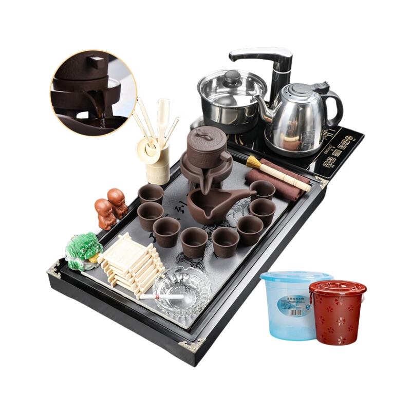 Ceramic 4-in-1 Semi-Automatic Electric Tea Set
