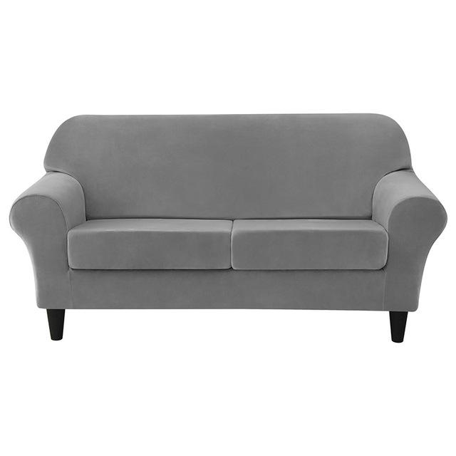 Soft Velvet European Sofa Cover With Seat Cushion Pad Covers For Living Space Home Spandex Fabric Stretch Armchair Couch Furniture Protector