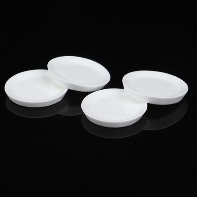 4Pcs 1:12 Dollhouse Miniatures White Round Dishes Plate Kitchen Accessories Toys