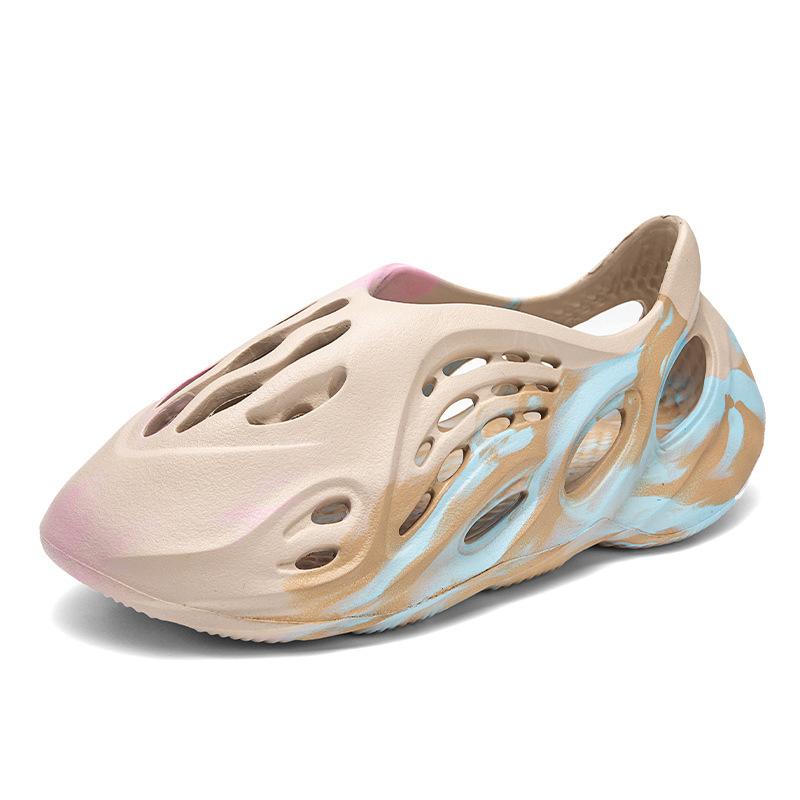 Lochschuhe Hausschuhe Sommer kühle Hausschuhe schwarz bunt Kokosnuss Camouflage blau braun pink große Größe Strandschuhe