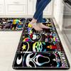 Horror Halloween Flannel Kitchen Mat Christmas Soft Area Rug Non Slip Floor Carpet Home Decoration