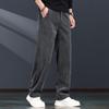 Jie Leinor Men's Waffle Corduroy Straight Casual Pants