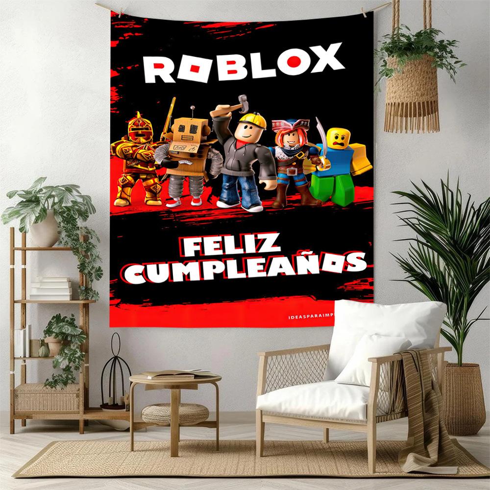 Roblox Wall Decor Tapestry Art For Pet Memorial Birthdaywedding Party Backdrop Family Gift
