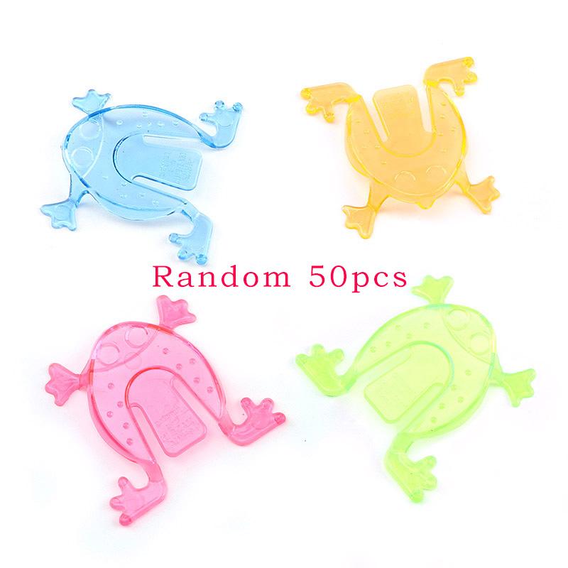 Mini grenouille rebondissante en plastique transparent pour enfants, jouet éducatif pour l'entraînement des doigts, cadeau d'anniversaire