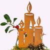 1Pc Iron Creative Tree Stakes Branch Farmhouse Iron Art Silhouette Outdoor Yard Xmas Tree Rusty Candles Insert Decor