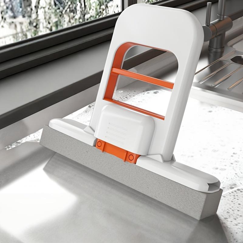 

[2 шт. Многоцелевая ленивая швабра] 1 шт. Складная ручная мини-настольная ленивая швабра | Управление одной рукой, Многоцелевая, Компактная | для кухни, плиточной стены 2pcs оранжевый