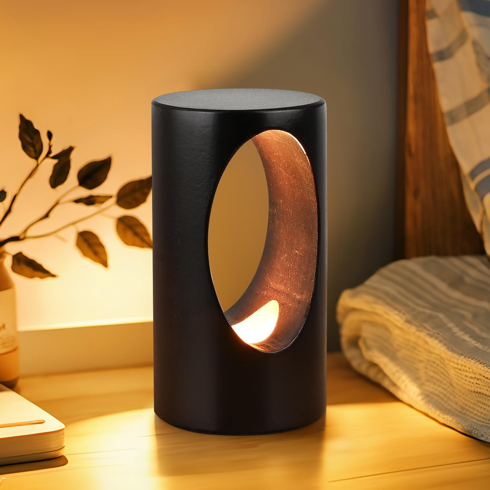 

LED wooden desk bedroom bedside night creative home decoration table unique housewarming gift lamp, light, lamp, коричневий