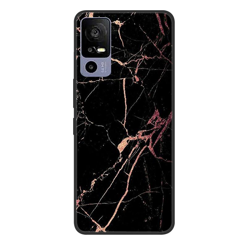 For TCL 40R 5G T771A Case Painted Soft Black Silicone Bumper Phone Cover for TCL 40 R 5G 6.6" Case TCL40R 40R Etui Coque Fundas