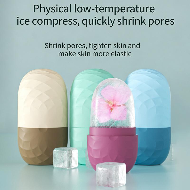 Silicone Cube Tray Shape Face Facial Ice Roller Massage Face Massage Roller Facial Reusable Ice Face Roller Skincare Tool