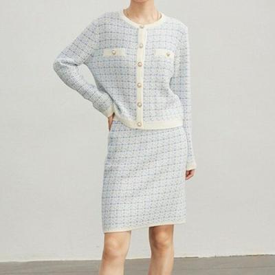 Rellawear Women S Pearl Point Knit Two Piece Set 2color