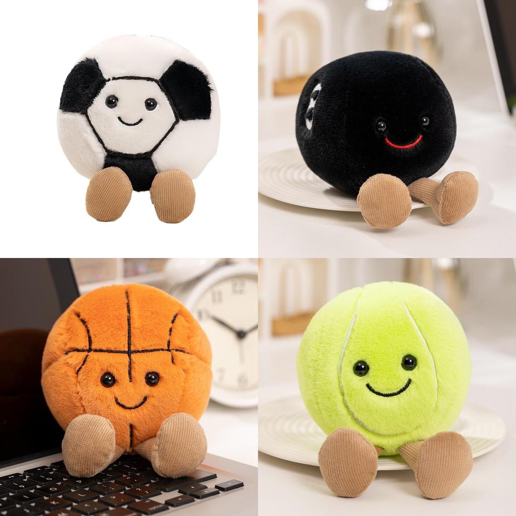 Entzückende Plüschtier-Sportpuppen für Fußball, Basketball, Baseball und Tennislustige Geschenke