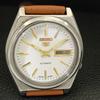 VINTAGE SEIKO 5 AUTOMATIC 7009A JAPAN MENS WHITE COLOR DIAL WATCH a702611-1 R209-a702611
