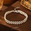 Cui Yan S925 Sterling Silver Korean Multi-layer Beaded Bracelet - Trendy 2025 Handcrafted Jewelry for Women
