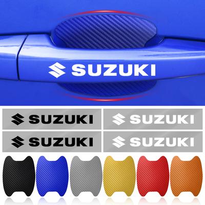 8pc Car Door Sticker Carbon Fiber Scratches Auto Handle Protection Film For Jimny GW250 Samurai Vitara Swift Baleno SX4 Ignis Alto Splash Swace