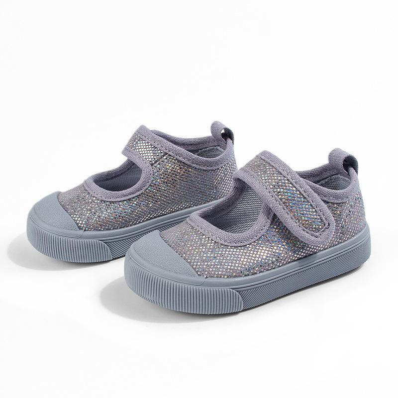 

Girls Children s Casual Backpack-style Single Shoes, Girls Soft-soled Shoes 27 срібло сірий колір