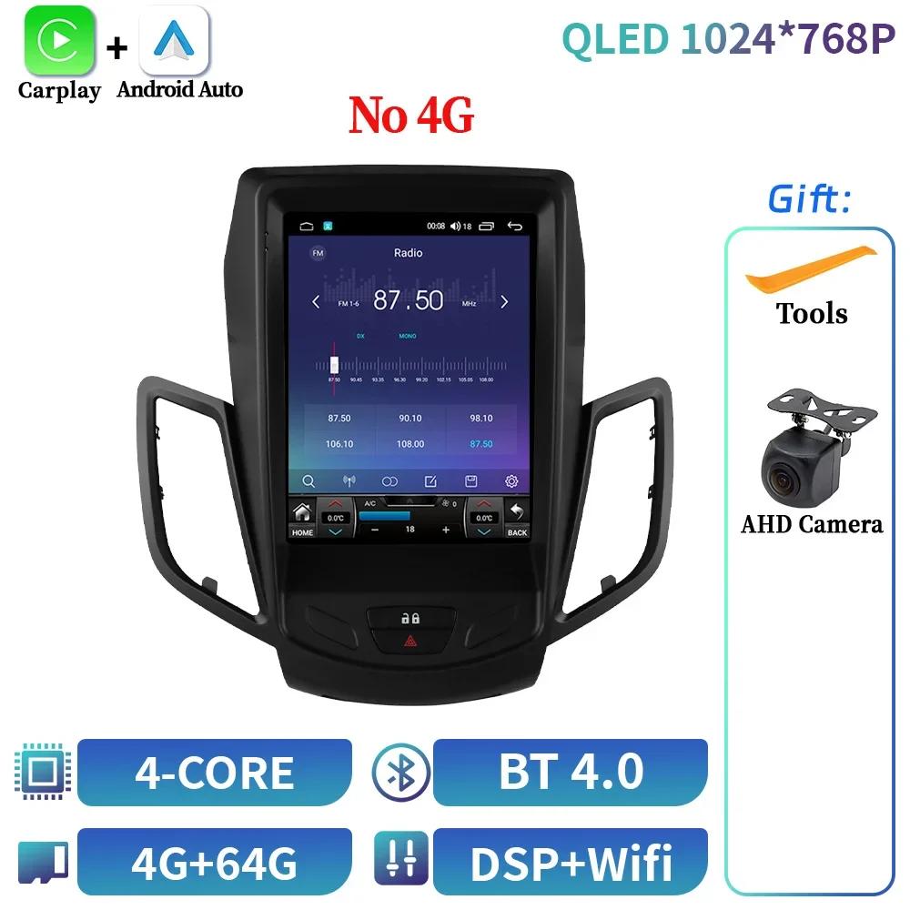 9.7inch For Ford Fiesta Mk7 2009-2016 Android 14 Car Radio Multimedia Navigation Player Stereo Wireless Bluetooth Carplay Screen