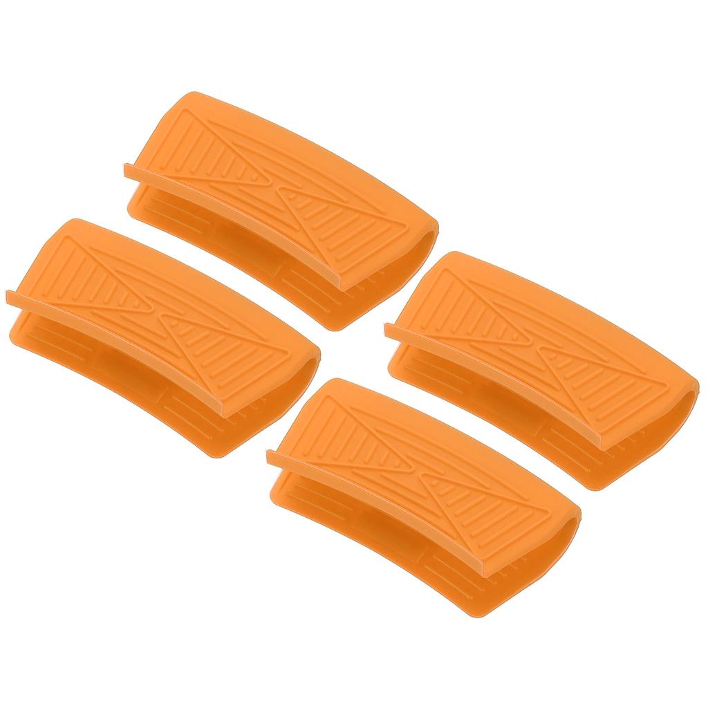 4Pcs Silicone Assist Hot Pan Handle Holder Hot Skillet Handle Covers Pot Sleeve Non-Slip Heat Resistant for Kitchen Frying Pans