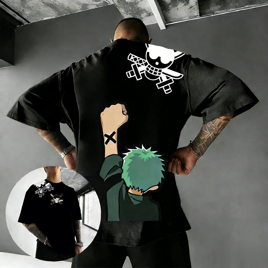 Unisex Tričko s grafikou Zoro Pánské Dámské Streetwear Bavlněné Krátký Rukáv Tričko 2026 Letní Oversized Ležérní Vrcholy Y2k