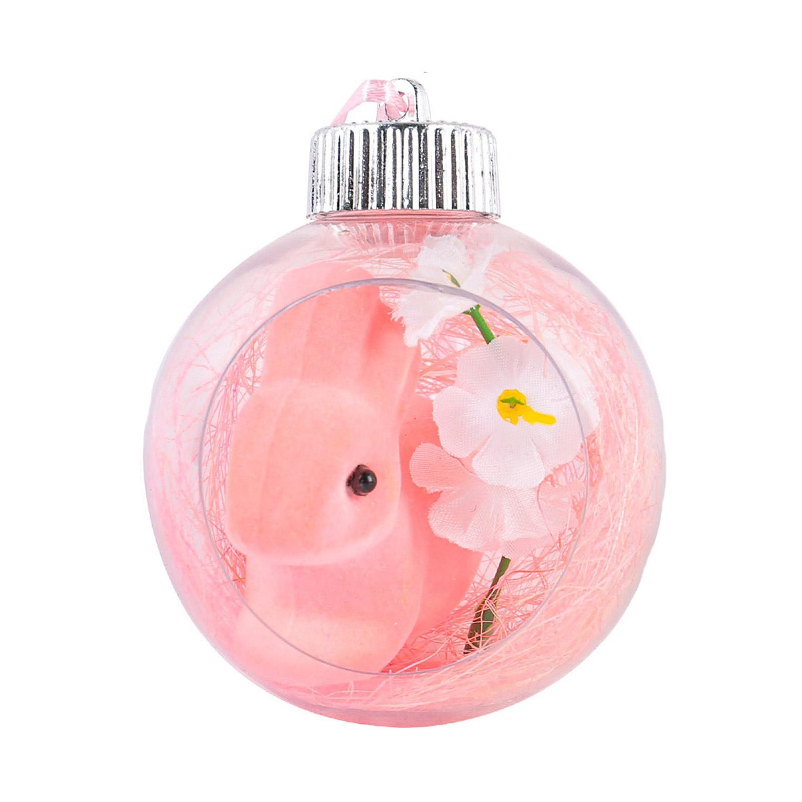 

Clear Acrylics Balls Pendant Bunnies Hanging Ornament Spring Decoration For Party Table Centerpieces Home Decoration