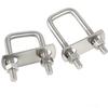 304 Stainless Steel M6 M8 M10 M12 Square Bolt U-screw Square Clamp Square Pipe Clamps Right Angle Bolt With Baffle
