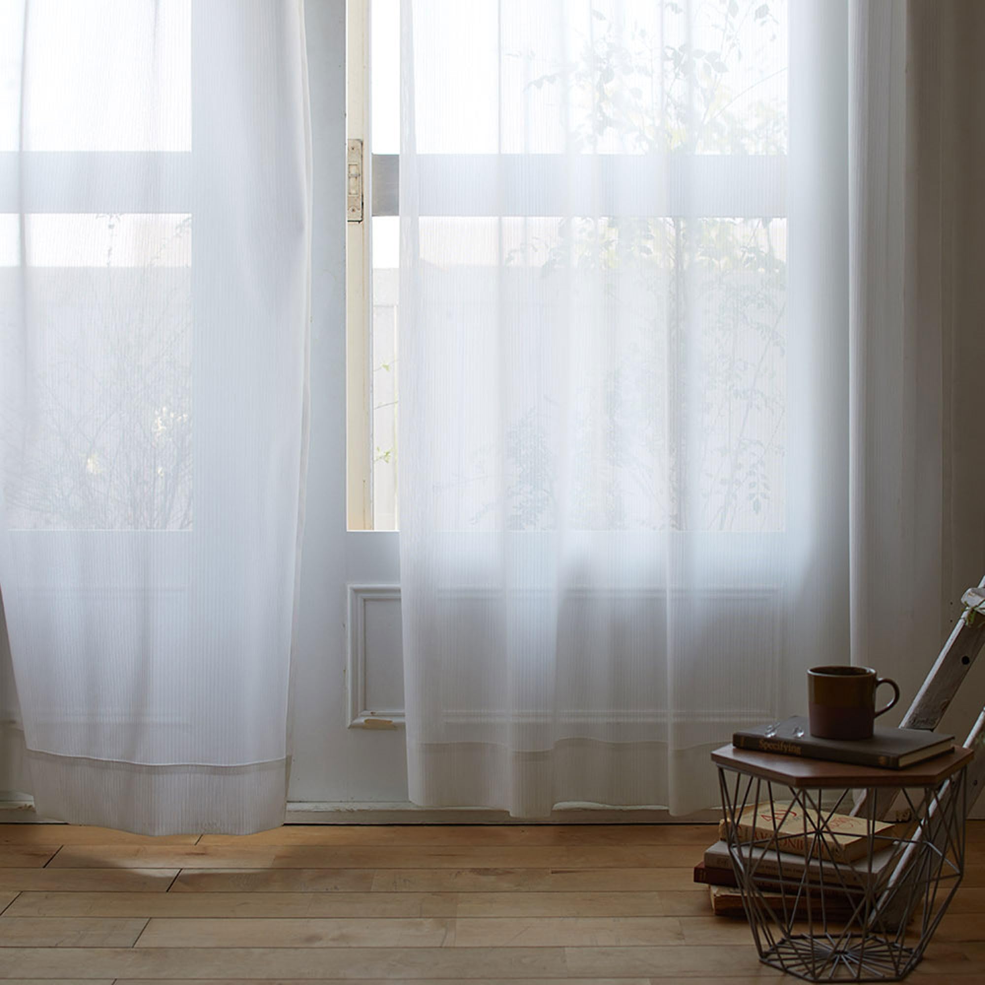 

Suminoe V2100 Моющиеся кружевные шторы Натуральные 100 x 133 1 панель штор, Белый, см, Bronche,